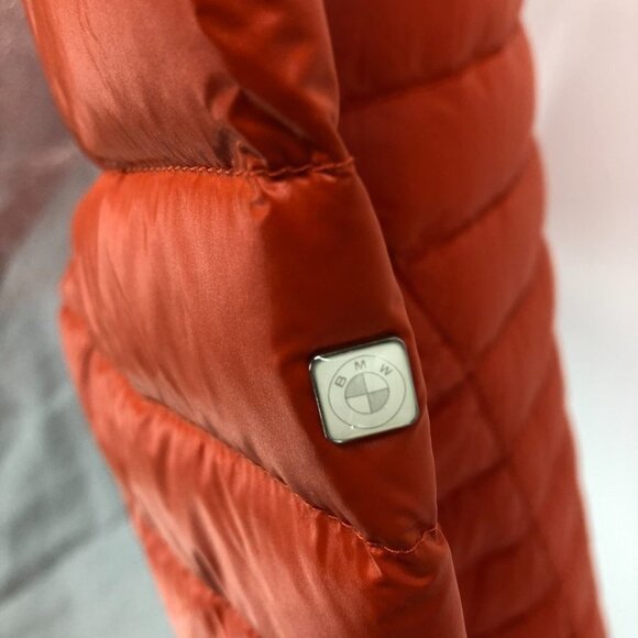 BMW Red puffer bomber jacket women’s small NWT S - Picture 8 of 16